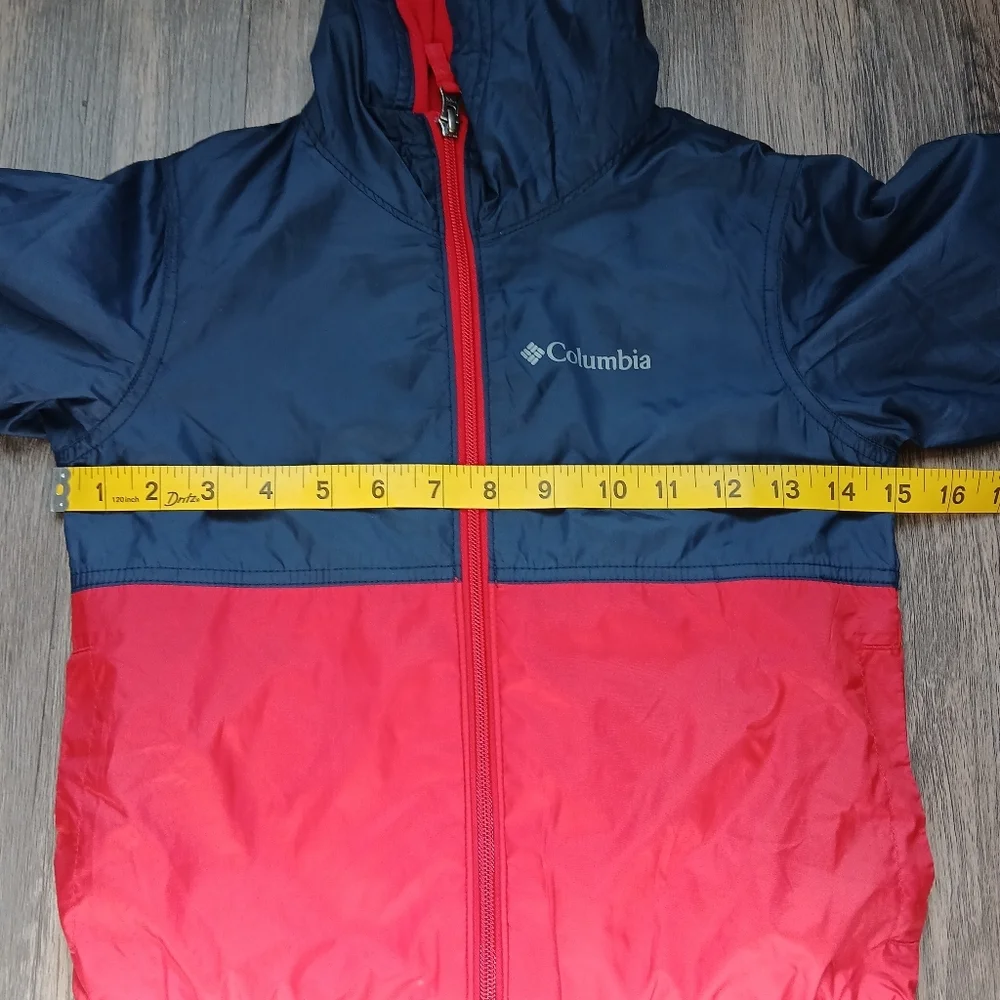 Columbia Blue and Red Hooded‎ Jacket